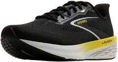 Brooks miesten juoksukengät Launch 12 - Black/Cyber Yellow/Oyster - 8