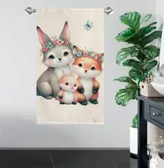 Ciraf lasten kylpypyyhe Bunny and Fox 70x140 cm - 7