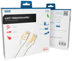 Wave S/FTP CAT7 10Gbit Ethernet LSZH parikaapeli, 10m, Valkoinen - 2