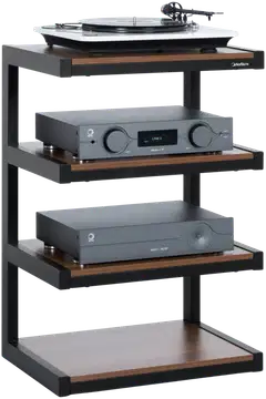 Norstone Esse HiFi -laitekaluste musta/pähkinä - 3