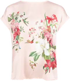 House naisten T-paita 213H261401 - rosa front print - 1