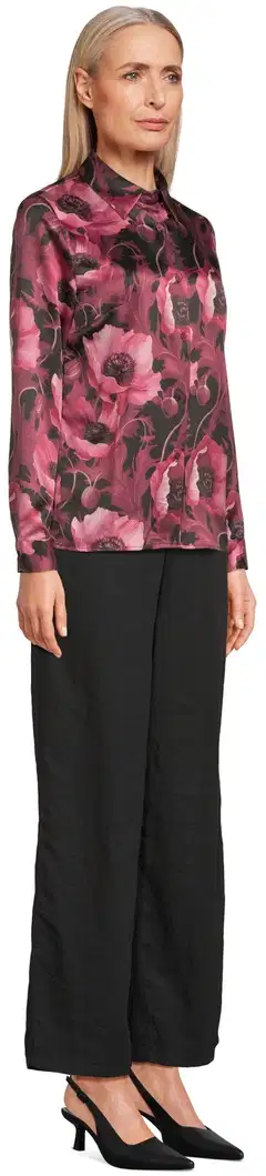 London Fog naisten pellavasekoitehousut 222L261710 - BLACK - 4
