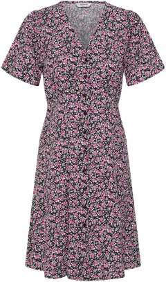 B.young naisten mekko Bymmjoella short - BLACK/PINK DITSY - 1