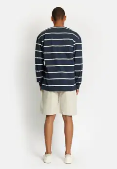 Denim Project miesten trikoopaita DPStripe Pocket - Blue stripe - 2