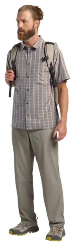 Jack Wolfskin miesten lyhythihainen kauluspaita Meseta - phantom checks - 5