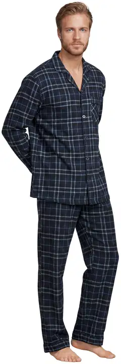 House miesten flanellipyjama 191H382618 - DARK BLUE - 1