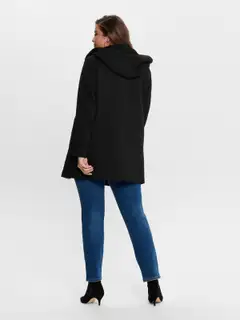 ONLY CARMAKOMA naisten hupullinen takki Carsedona - BLACK - 4