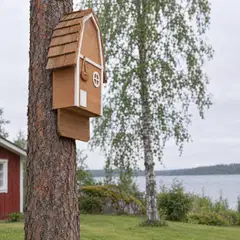 WildYard Big Bat Barn Junior lepakkopönttö, 2 kammiota, setripuu, ruskea - 4