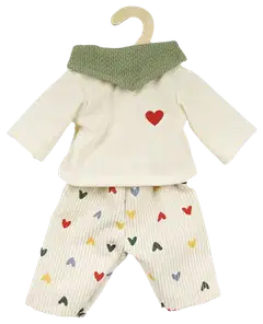 Nuken sydänkuvioinen asustesetti, 35-45 cm nukelle - 1