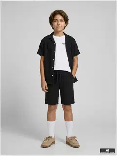 JJ Rebel lasten shortsit - BLACK - 3