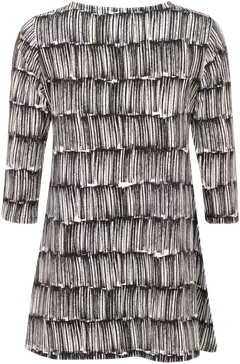 RATIA® N.trikootunika Pisara Kasilaverho - Musta/valkoinen - 2