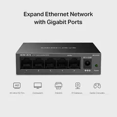 Mercusys MS105GS 5-porttinen Gigabit-kytkin - 5