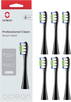 Oclean Professional Clean -harjaspää, 6 kpl, Musta - 3