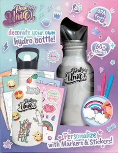 Real UniQ DIY Hydro Bottle -juomapullo 21 cm, koristele itse - 1