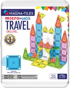 Magna-Tiles microMAGS Deluxe Travel -matkapakkaus 55 osaa - 3