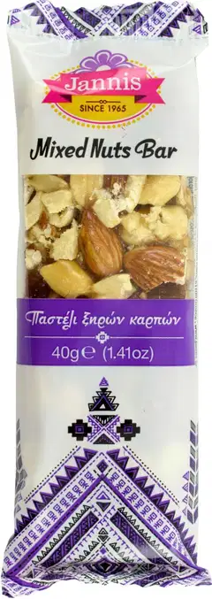 Jannis mixed nuts pähkinäpatukka 40g - 1