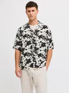 JJ REBEL miesten kauluspaita Jrebblossom - BLACK - 2