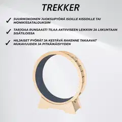 Trekker kissan juoksupyörä XL 110x36x122 cm beige - 4