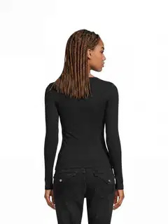 WKLY. naisten ribbitrikoopusero 213W282602 - Black - 3