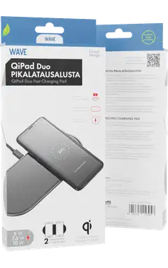 Wave QiPad Duo langaton pikalatausalusta (15 W + 5 W) musta - 4