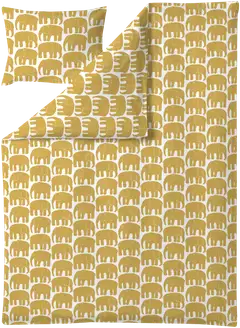 Finlayson pussilakanasetti Elefantti 150X210+50X60 tumma keltainen - 1