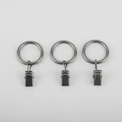 Ihanin verhorengas nipistimellä antrasiitti 25/32mm 10kpl - 1