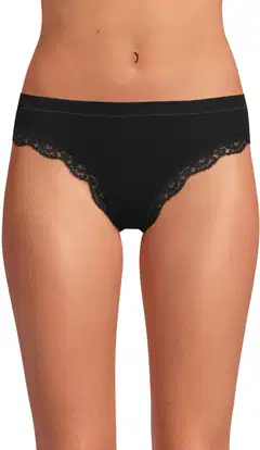 Actuelle naisten rib tai alushousut 210A332621 3-pack - Black - 2