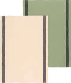 House keittiöpyyhe Rauha 2 kpl vihreä/beige - 1