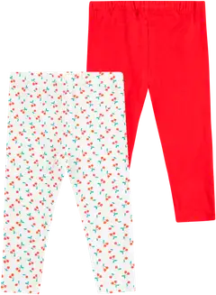 TEX BABY vauvojen leggingsit Kirsikka 2-pack - RED - 3