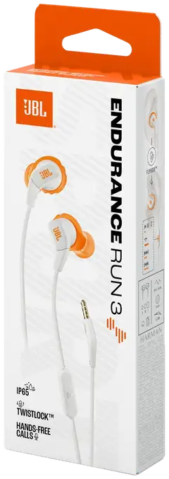 JBL langalliset Sport nappikuulokkeet 3,5mm liitännällä Endurance Run 3 valkoinen - 7