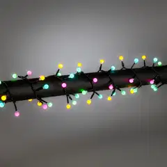 Konstsmide Valosarja 3677-505, Cluster 200 Candy color LED Cherry, Musta johto, IP44 - 2