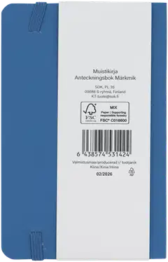 Muistikirja A6 sininen - 2