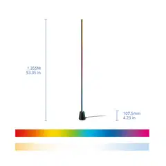 Philips Smart Lighting Gradient RGBIC -lattiavalaisin musta 1,4 m - 2