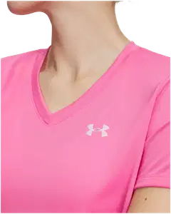 Under Armour naisten treenipaita Tech SSV Solid 1384229 - Pink Frenzy - 3