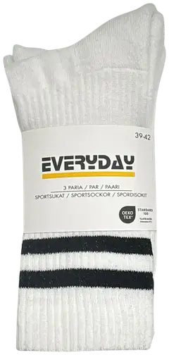 Everyday unisex urheilusukat 3P - WHITE - 1