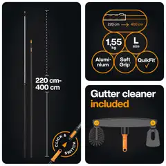 Fiskars OneClick Räystäsk.puhd. + telesk.varsi L - 2