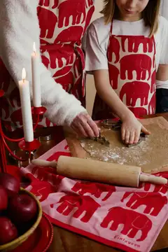 Finlayson keittiöpyyhe 2kpl Elefantti 50x70 punainen - 5