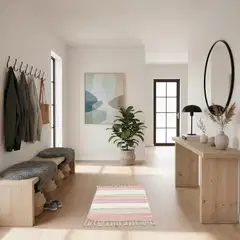 House puuvillamatto Liina 60x90 cm roosa/l.valkoinen/greige - 4