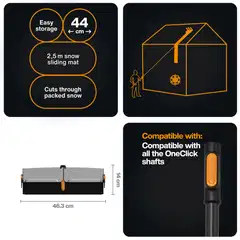 Fiskars OneClick lumenpudotin liukualustalla - 2