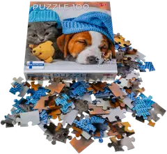 Tactic palapeli Cute Kitten and Sleepy Dog 100 palaa - 3