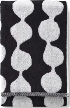 Finlayson Pampula kylpypyyhe 70x150 cm musta/valkoinen - 1