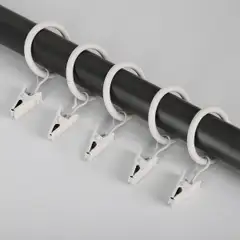 Ihanin verhorengas nipistimellä valkoinen 25/32mm 10kpl - 3