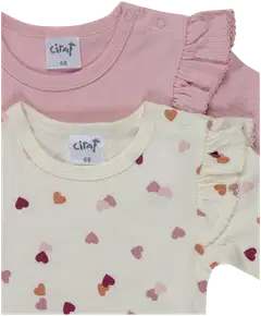 Ciraf vauvojen body Ballerina 250B262923 2-pack - pink heart - 3