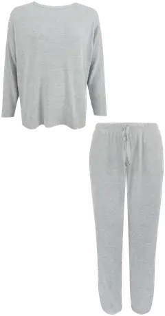 TEX naisten ribbipyjama I993707 - GREY CHINE 2 - 1