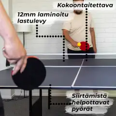 Prosport Pingispöytä Official, Kokoontaitettava - 9