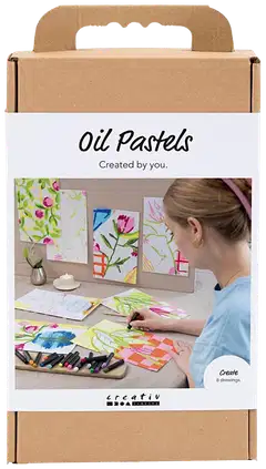 Creativ Company öljypastellit askartelusetti, kukat - 1