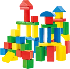 Heros rakennussarja Blocks Värikkäät puiset palikat 50 osaa - 3