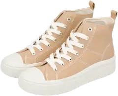 WKLY. naisten varrelliset canvastennarit Sharon - BEIGE - 3