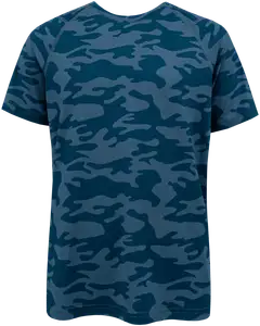 Starter lasten lyhythihainen treenipaita Camo YSBT5077 - Steel Blue - 1