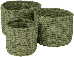 House säilytyskori pyöreä 3 kpl - 1